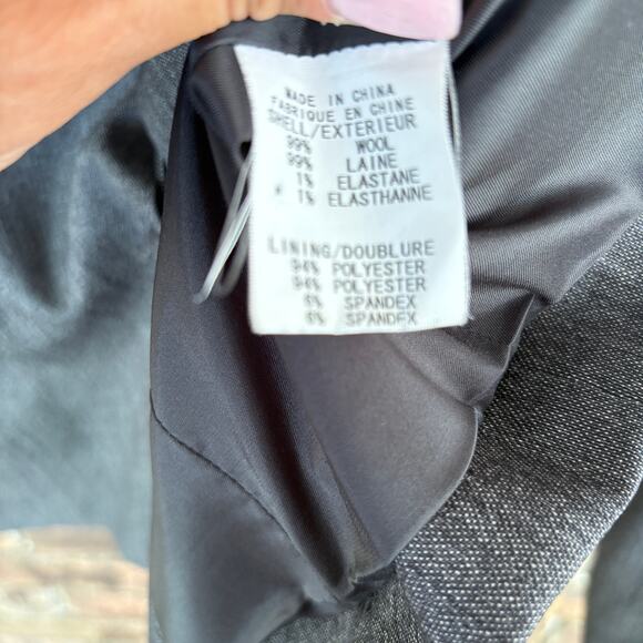 Theory Forlain Runway Wool Blazer 8 Gray Jacket Academia Prep Capsule Prep Luxe - Picture 5 of 5